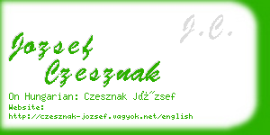 jozsef czesznak business card